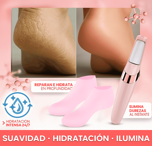 Combo removedor de callos + medias hidratantes de silicona